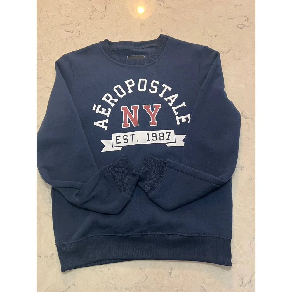 Aeropostale Navy Blue‎ NY Est 1987 Crewneck Sweatshirt Women Medium